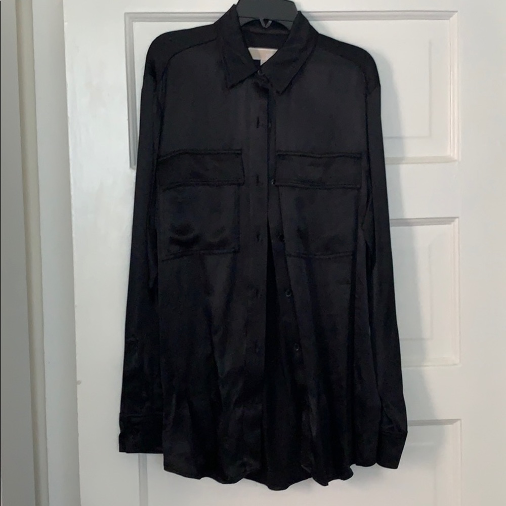 Michael Michael Kors long sleeve black blouse, NWT